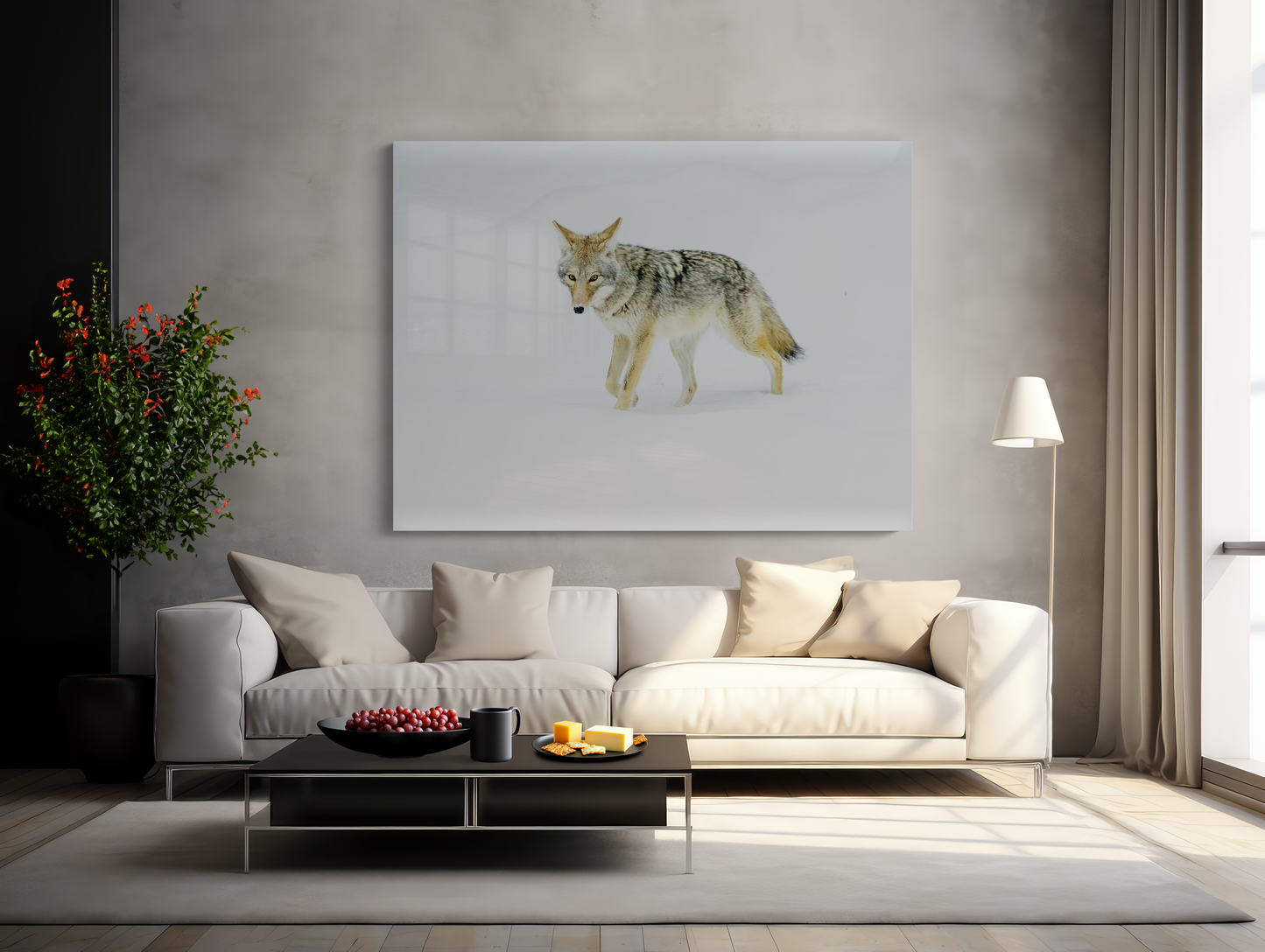 The Wanderer - Coyote Photography Print from Yellowstone Winter