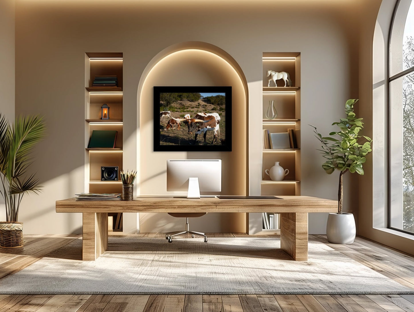 The Horns - Texas Longhorn Hill Country Photography Print