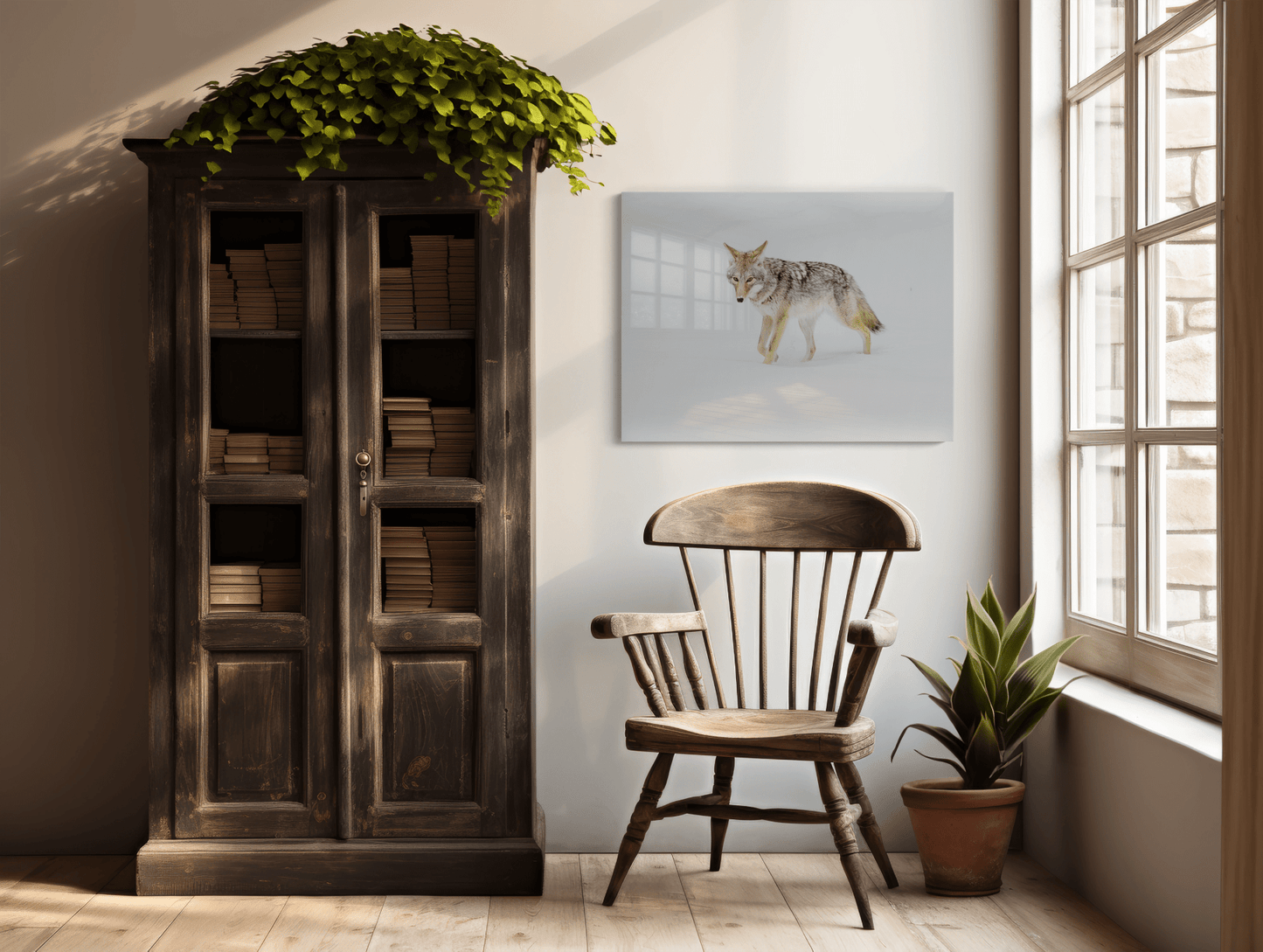 The Wanderer - Coyote Photography Print from Yellowstone Winter