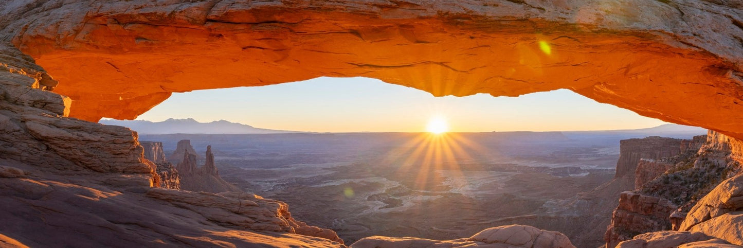 Everything the Light Touches - Mesa Arch Panoramic Photography Print