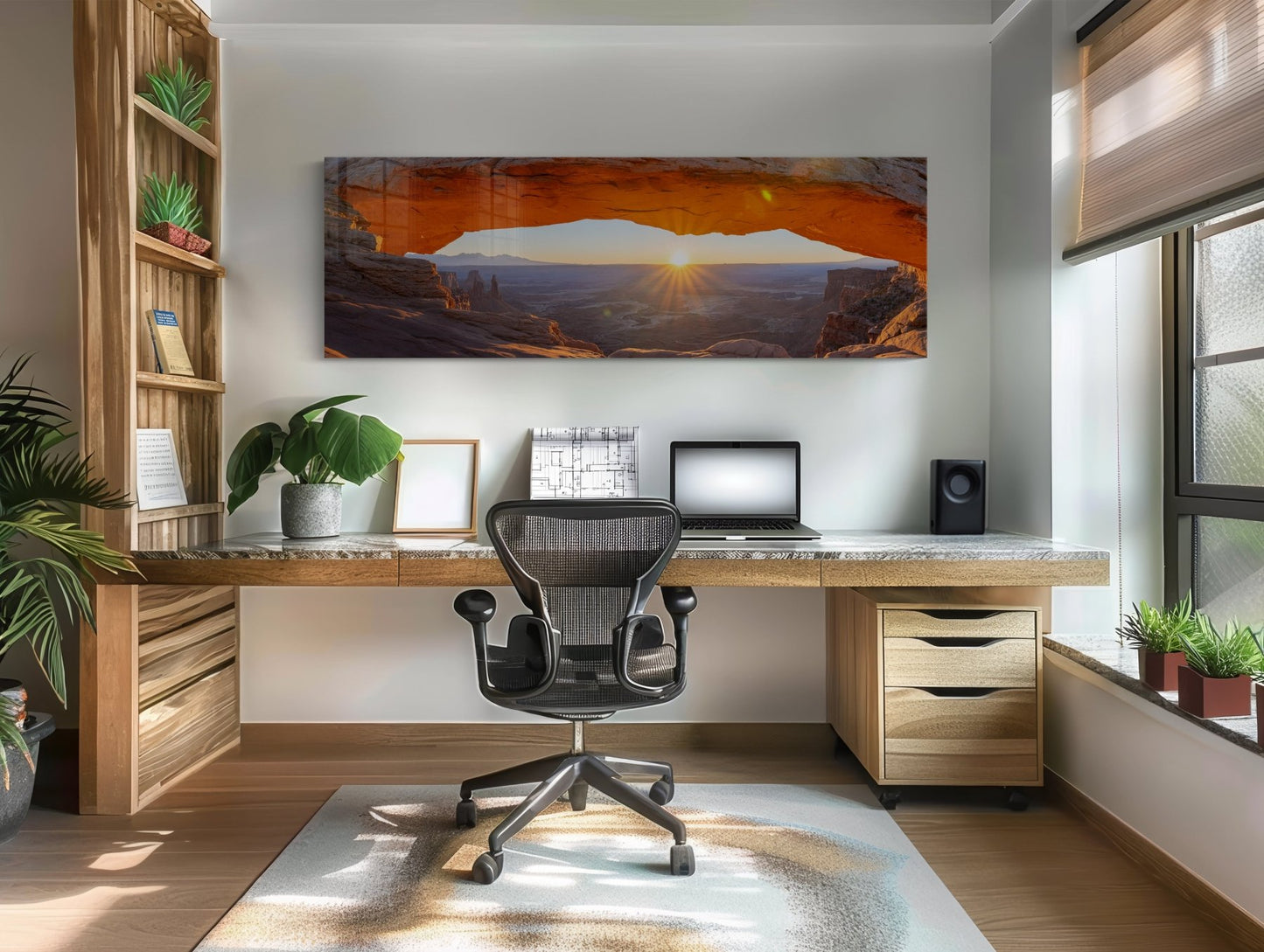 Everything the Light Touches - Mesa Arch Panoramic Photography Print