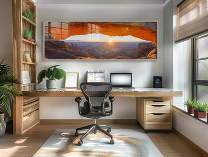 Everything the Light Touches - Mesa Arch Panoramic Photography Print