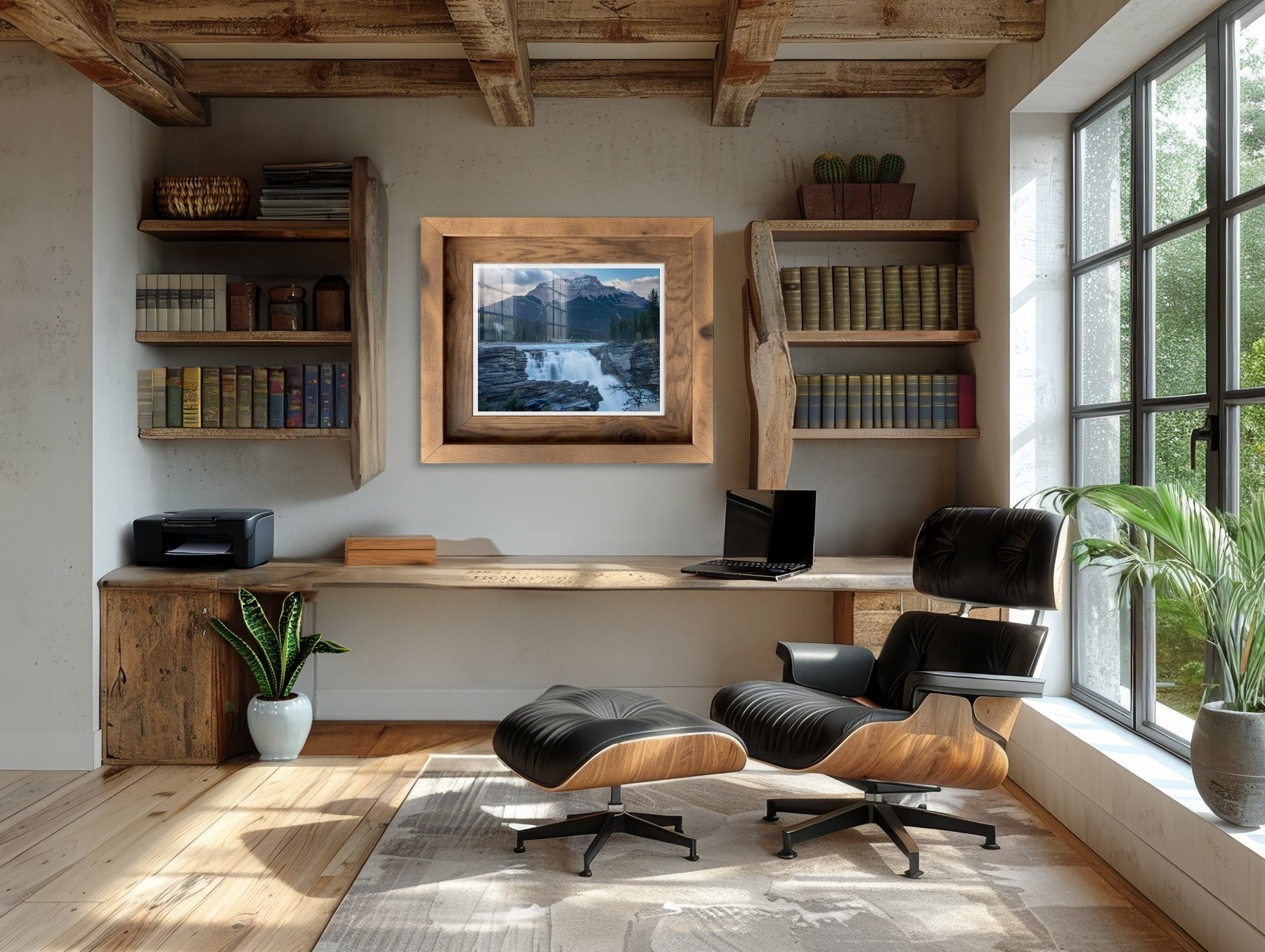 Falling for the Mountains - Athabasca Falls Photography Print