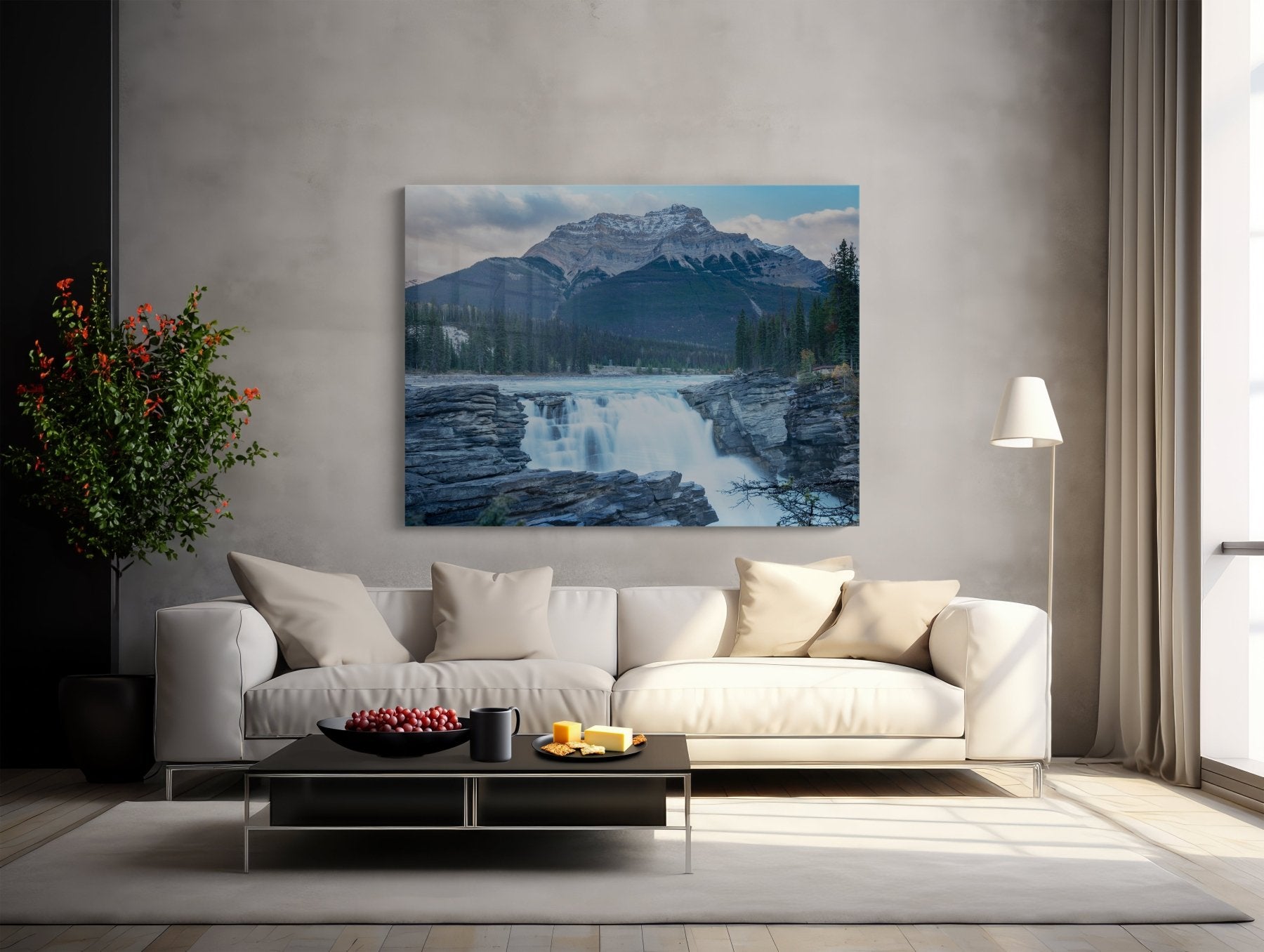 Falling for the Mountains - Athabasca Falls Photography Print