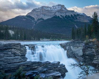 Falling for the Mountains - Athabasca Falls Photography Print