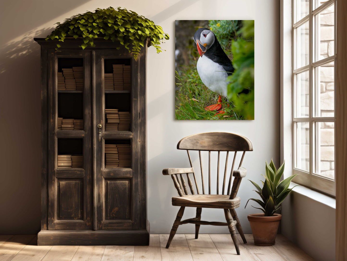 Honey Is That You? - Curious Iceland Puffin Photography Print