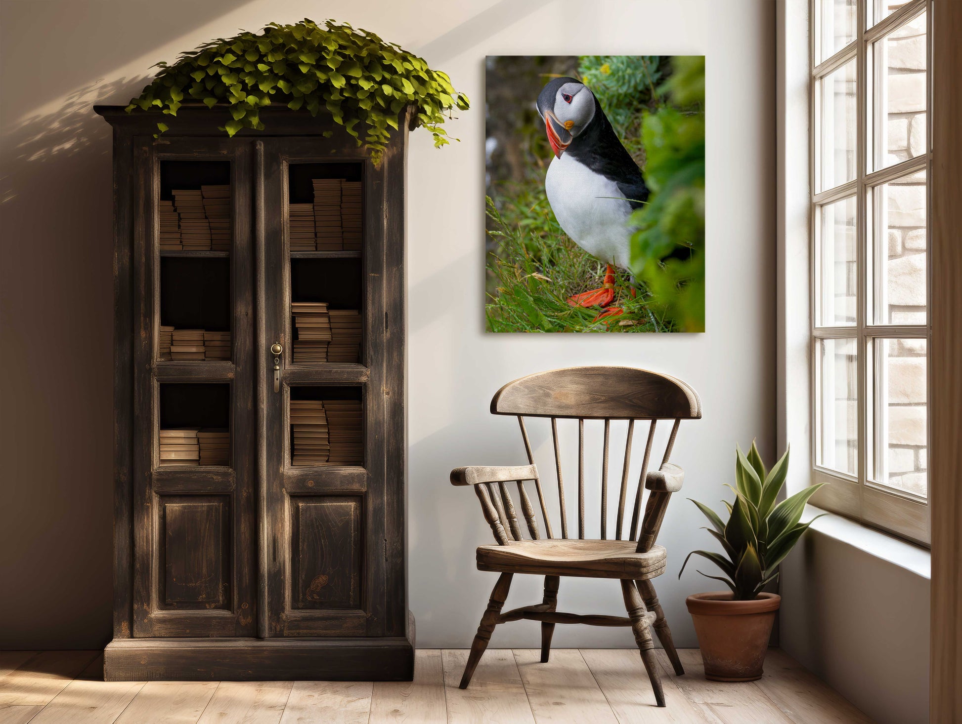 Honey Is That You? - Curious Iceland Puffin Photography Print