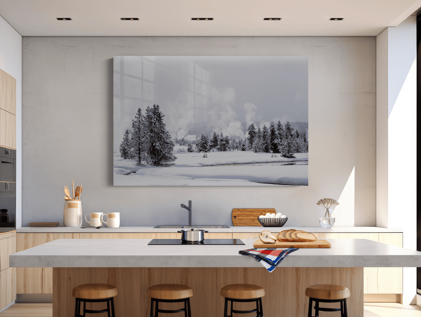 Nature's Central Heating - Yellowstone Winter Steam Landscape