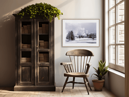 Nature's Central Heating - Yellowstone Winter Steam Landscape