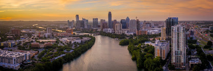 Austin Skyline Aerial Print | 'The Golden Heart of Texas' Wall Art