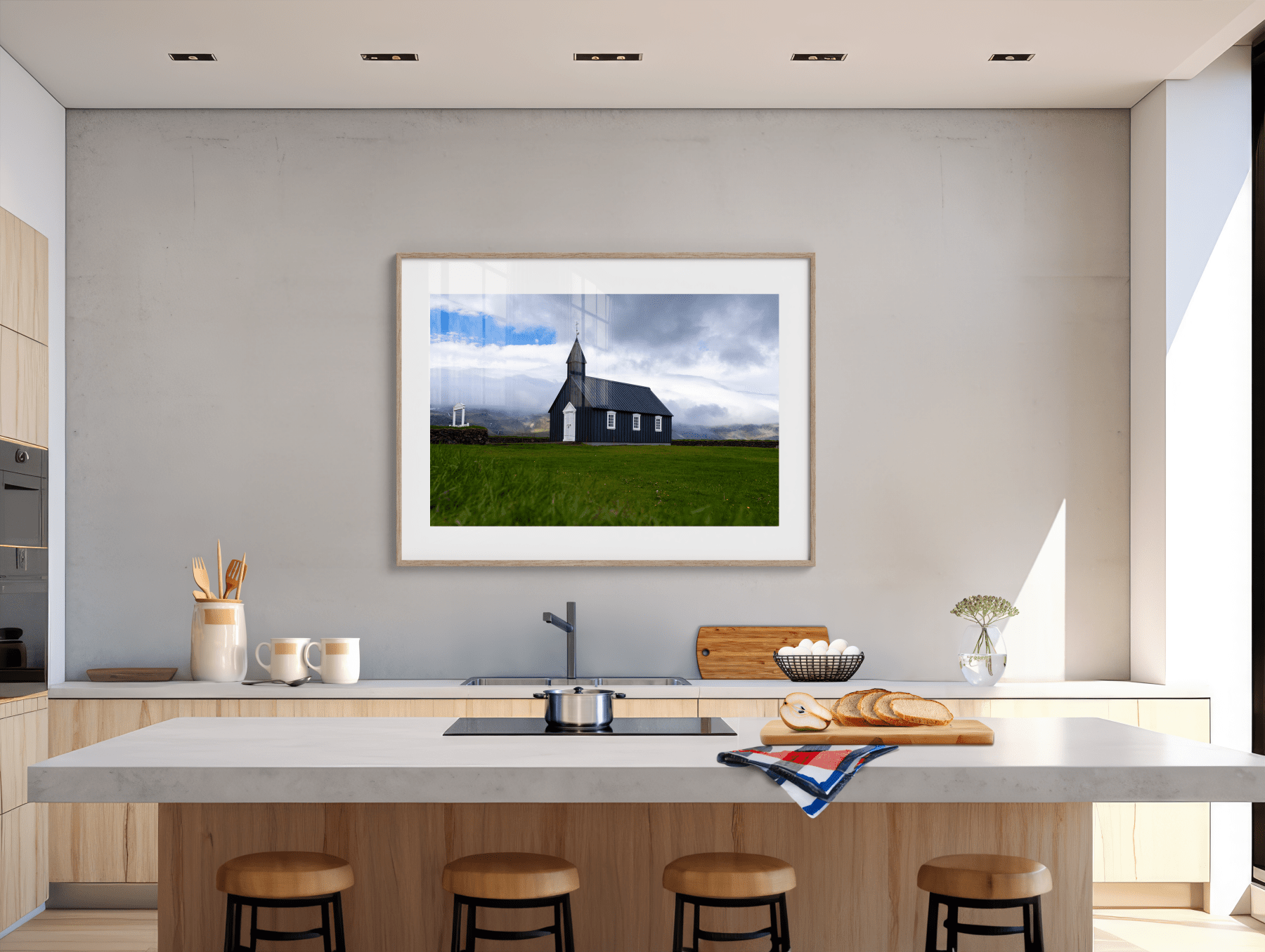 The Black Church Iceland - Búðakirkja Dramatic Landscape Photography Print