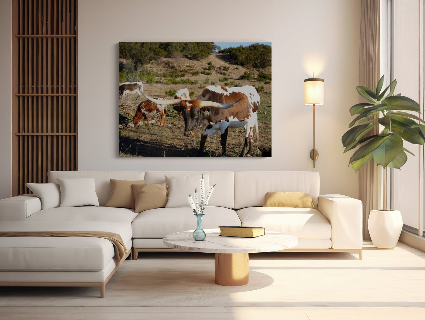 The Horns - Texas Longhorn Hill Country Photography Print