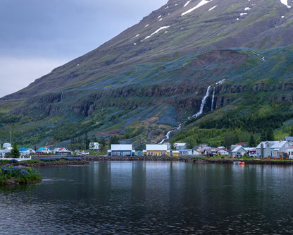 The Perfect Pair - Iceland Photography Print | Seyðisfjörður Harbor Houses